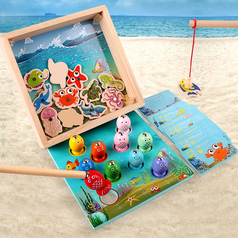 Kids Fishing Toy Wooden Educational Toy Kids Fishing Toy Wooden Educational Toy