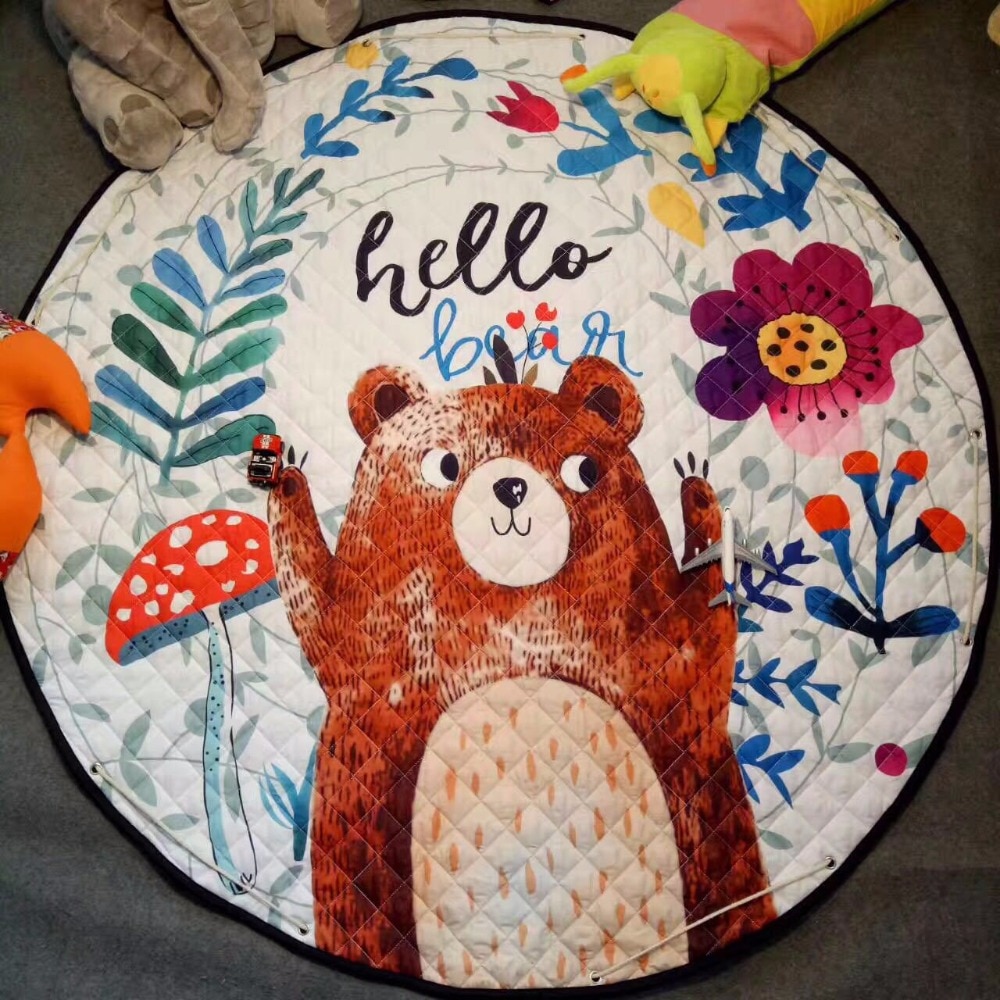 Kids Floor Mat Round Storage Toy Bag Kids Floor Mat Round Storage Toy Bag