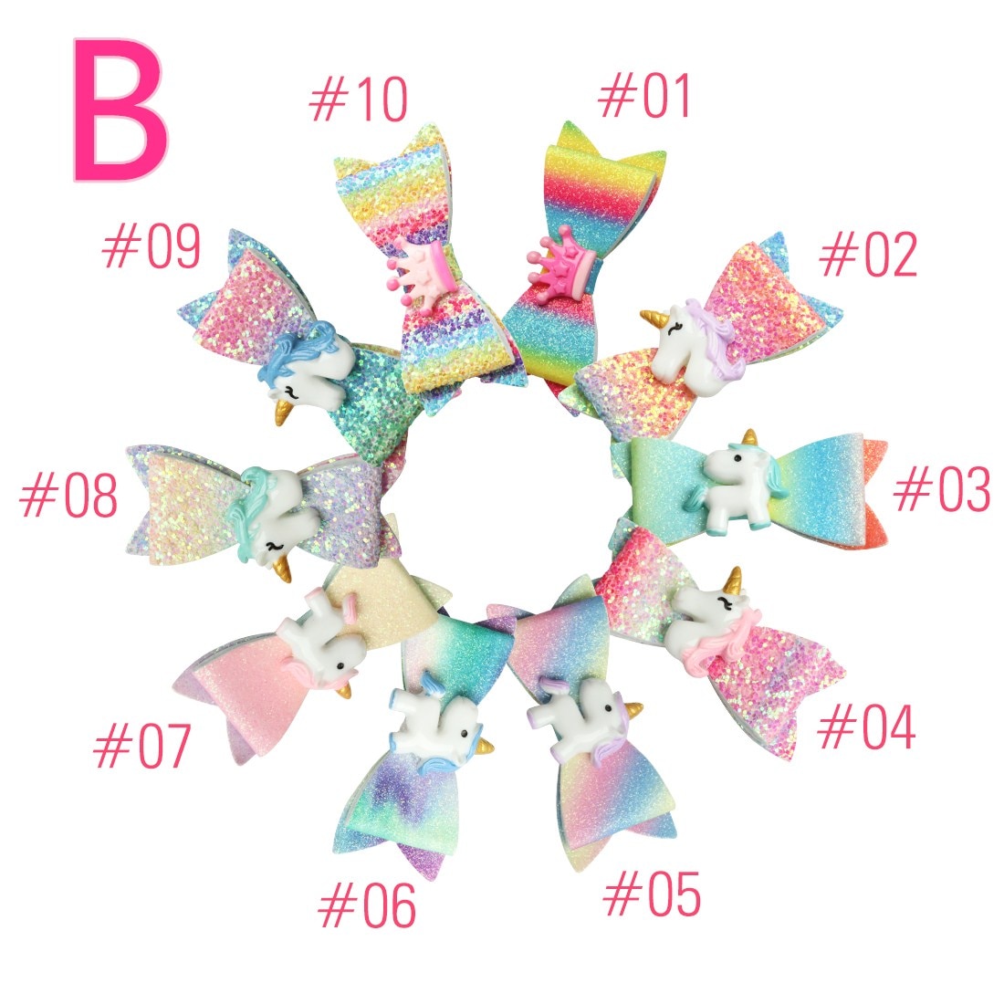 Kids Hair Bows Assorted Hairgrips 2pcs/set Kids Hair Bows Assorted Hairgrips 2pcs/set