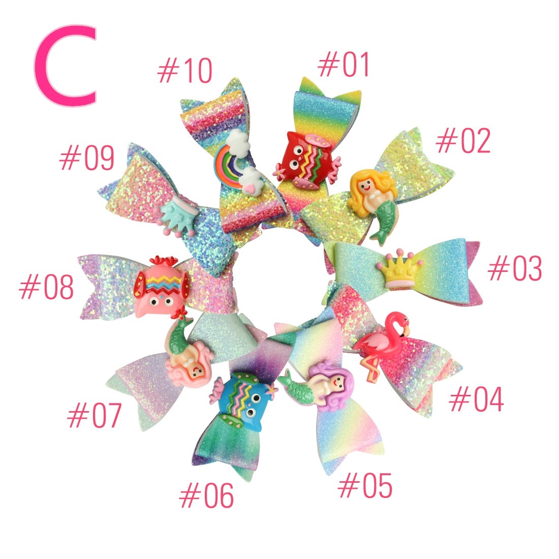 Kids Hair Bows Assorted Hairgrips 2pcs/set Kids Hair Bows Assorted Hairgrips 2pcs/set