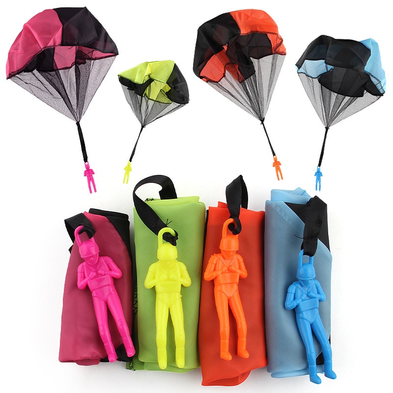 Kids Hand Throwing Soldier Parachute Toy