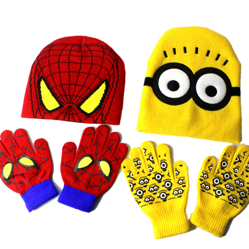 Kids Hat and Gloves Cartoon Design Kids Hat and Gloves Cartoon Design
