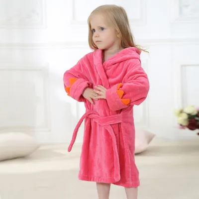 Kids Hooded Bath Towel Cute Robe