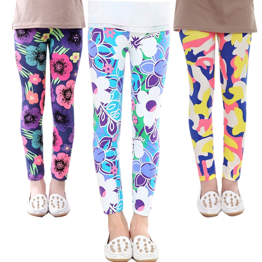 Kids Leggings Girls Flower Prints Kids Leggings Girls Flower Prints