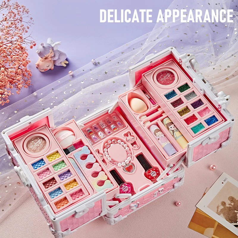 Kids Makeup Kit for Little Girls 49 Pcs Washable Makeup Kit Kids Real Girls Makeup Kit with Cosmetic Case ,Birthday Kids Makeup Kit for Little Girls 49 Pcs Washable Makeup Kit Kids Real Girls Makeup Kit with Cosmetic Case ,Birthday