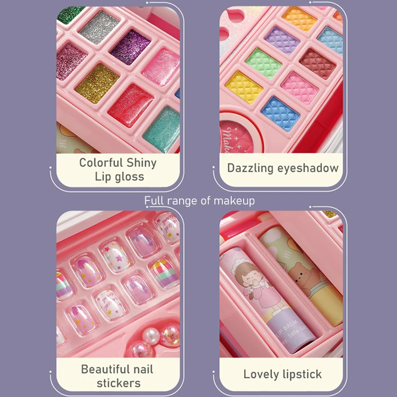 Kids Makeup Kit for Little Girls 49 Pcs Washable Makeup Kit Kids Real Girls Makeup Kit with Cosmetic Case ,Birthday Kids Makeup Kit for Little Girls 49 Pcs Washable Makeup Kit Kids Real Girls Makeup Kit with Cosmetic Case ,Birthday