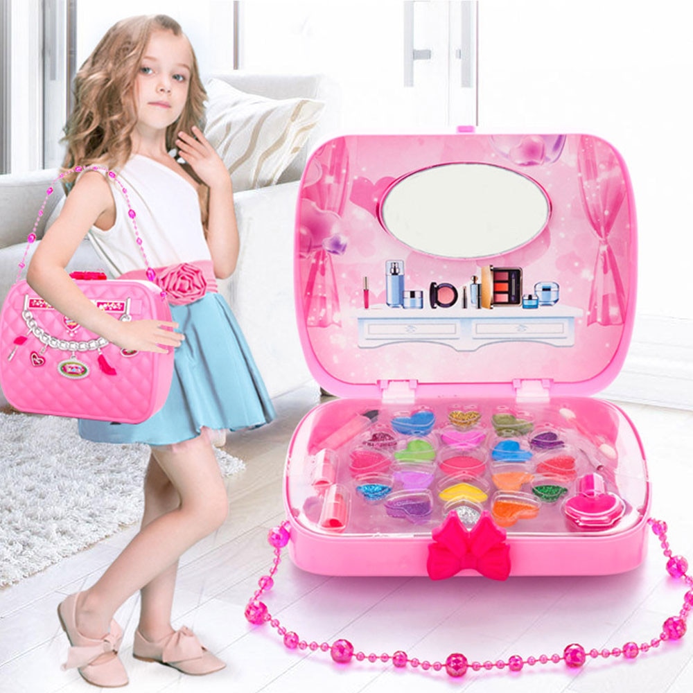 Kids Makeup Set Cosmetic Bag Toy