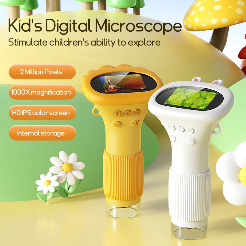Kids Microscope 1000x Magnifier Microscope 200 Megapixels With LED Photo Video Function Educational Toys Science For Kids Microscope 1000x Magnifier Microscope 200 Megapixels With LED Photo Video Function Educational Toys Science For