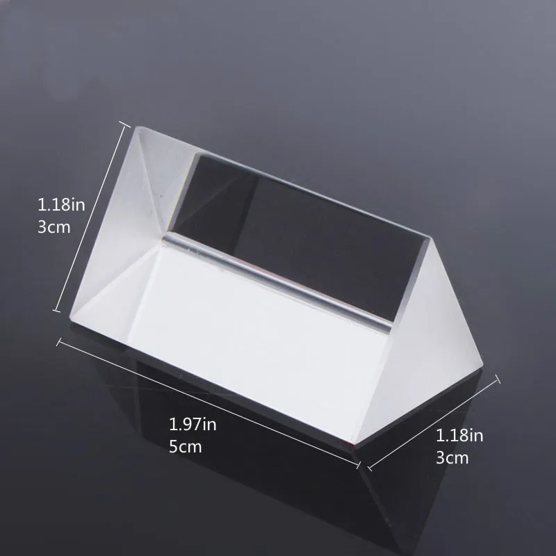 Kids Physics Stem Science Toys Glass Reflecting Triangular Color Prism Learning Educational Toys for Children Light