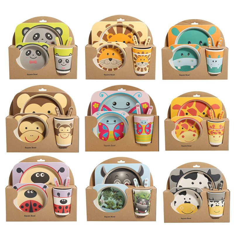 Kids Plate Set Cartoon Tableware (5Pcs Set) Kids Plate Set Cartoon Tableware (5Pcs Set)