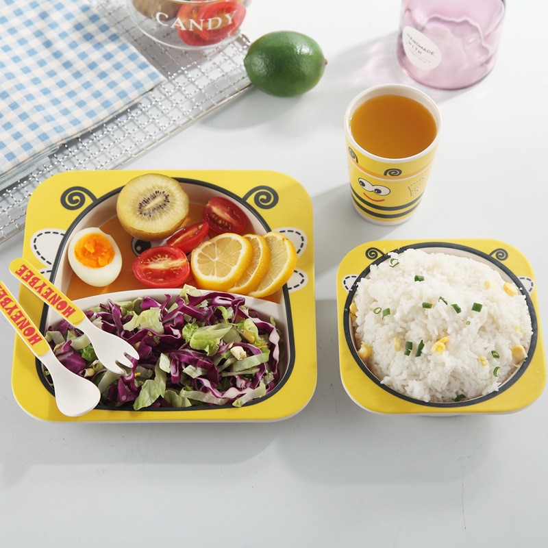 Kids Plate Set Cartoon Tableware (5Pcs Set) Kids Plate Set Cartoon Tableware (5Pcs Set)