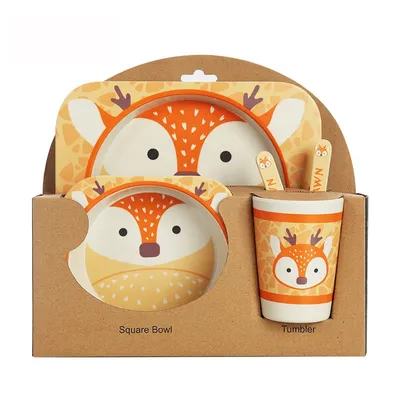 Kids Plate Set Cartoon Tableware (5Pcs Set) Kids Plate Set Cartoon Tableware (5Pcs Set)
