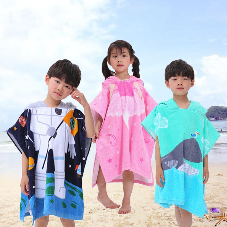 Kids Poncho Towel with Hood