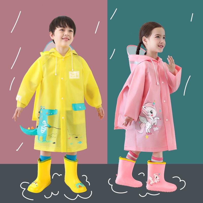 Kids Rain Poncho Cartoon Design Kids Rain Poncho Cartoon Design