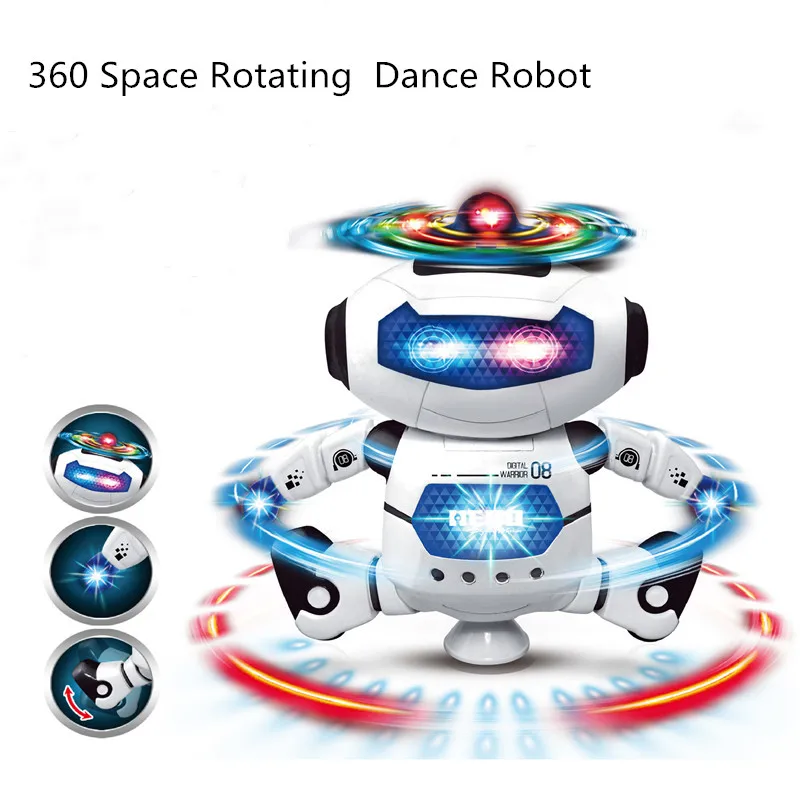 Kids Robot Rotating Dance Toys With Music LED Light Electronic Walking Toys for Boys Girls Birthday Christmas Gift Kids Robot Rotating Dance Toys With Music LED Light Electronic Walking Toys for Boys Girls Birthday Christmas Gift