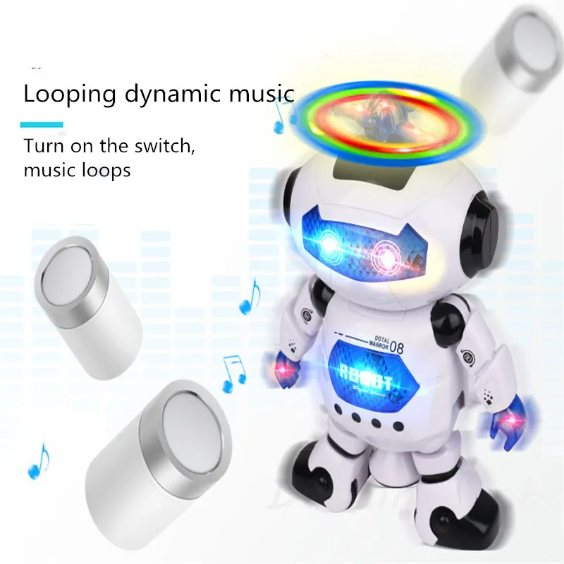 Kids Robot Rotating Dance Toys With Music LED Light Electronic Walking Toys for Boys Girls Birthday Christmas Gift Kids Robot Rotating Dance Toys With Music LED Light Electronic Walking Toys for Boys Girls Birthday Christmas Gift