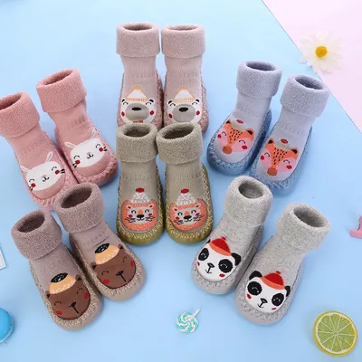 Kids Socks Slippers with Rubber Sole Kids Socks Slippers with Rubber Sole