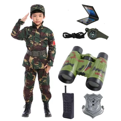 Kids Soldier Costume for Kid Party Army Costume camouflage Costumes for Boys Jungle Field Sniper Set with Pistol Kids Soldier Costume for Kid Party Army Costume camouflage Costumes for Boys Jungle Field Sniper Set with Pistol