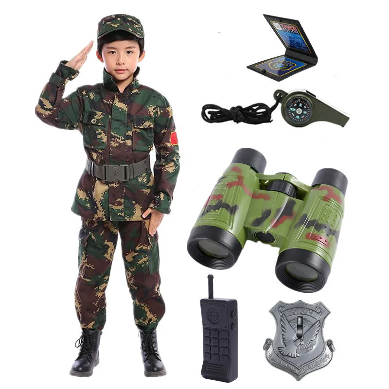 Kids Soldier Costume for Kid Party Army Costume camouflage Costumes for Boys Jungle Field Sniper Set with Pistol Kids Soldier Costume for Kid Party Army Costume camouflage Costumes for Boys Jungle Field Sniper Set with Pistol