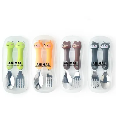 Kids Spoon and Fork with Case Kids Spoon and Fork with Case