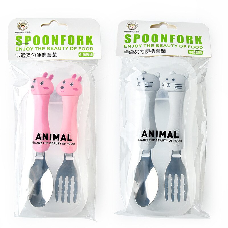 Kids Spoon and Fork with Case Kids Spoon and Fork with Case