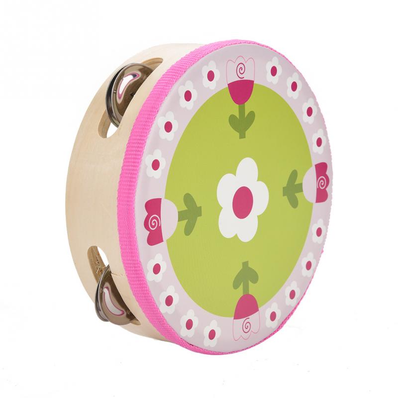 Kids Tambourine Wooden Instrument