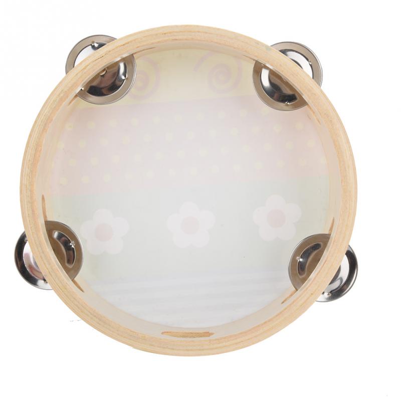 Kids Tambourine Wooden Instrument
