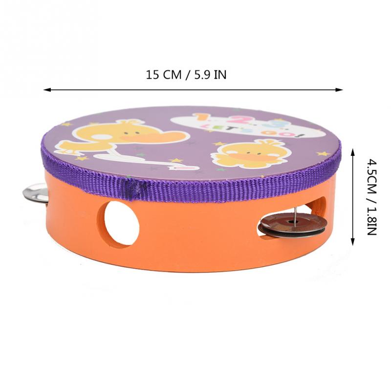 Kids Tambourine Wooden Instrument