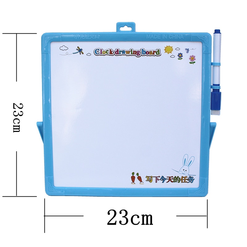 Kid's Whiteboard with Learning Clock