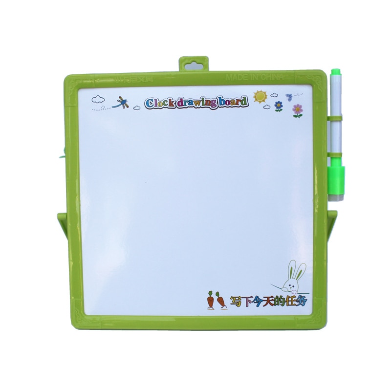 Kid's Whiteboard with Learning Clock