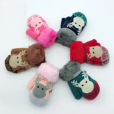 Kids Winter Gloves Cute Mittens