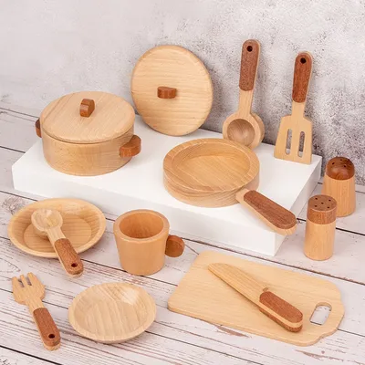 Kids Wooden Cooking Toys Set Kids Wooden Cooking Toys Set