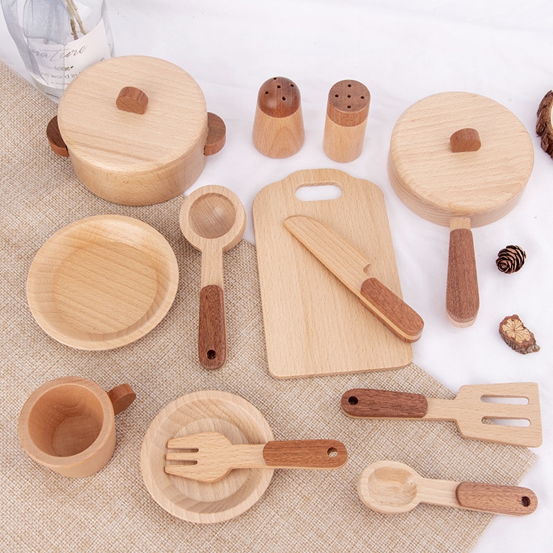 Kids Wooden Cooking Toys Set Kids Wooden Cooking Toys Set