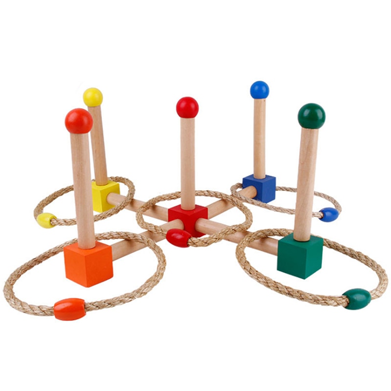 Kids Wooden Ring Toss Game Set Kids Wooden Ring Toss Game Set