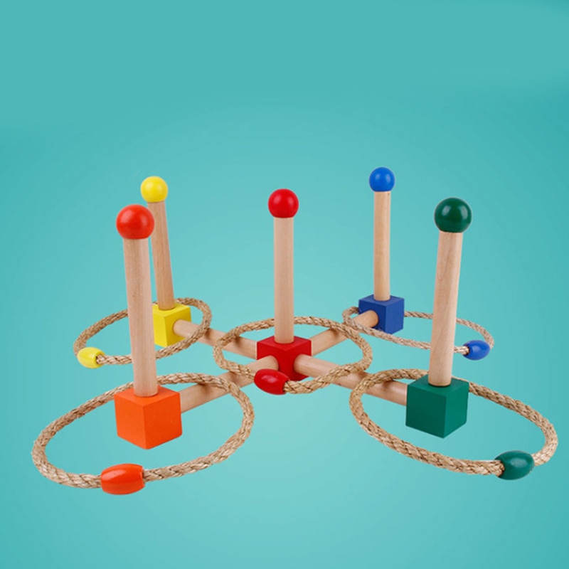 Kids Wooden Ring Toss Game Set Kids Wooden Ring Toss Game Set