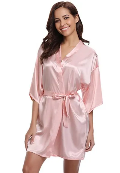 Kimono Robe Satin Bathrobe Kimono Robe Satin Bathrobe