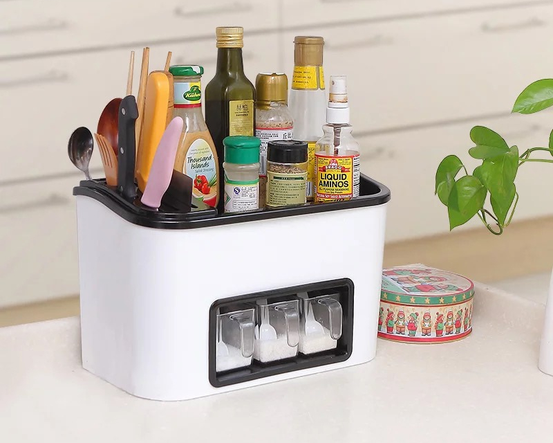 Kitchen Cabinet Organizer Utensil Spice Storage