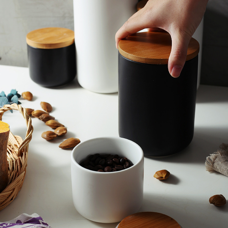 Kitchen Canisters Ceramic Jar with Lid