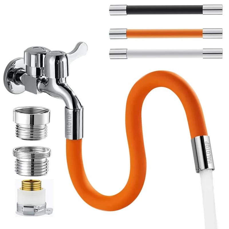 Kitchen Faucet Extension Hose Bathroom 360° Rotation Bending Faucet Extender Wash Basin Water Saving Tap Filter