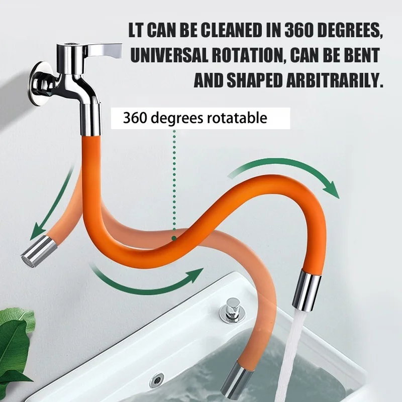 Kitchen Faucet Extension Hose Bathroom 360° Rotation Bending Faucet Extender Wash Basin Water Saving Tap Filter Kitchen Faucet Extension Hose Bathroom 360° Rotation Bending Faucet Extender Wash Basin Water Saving Tap Filter