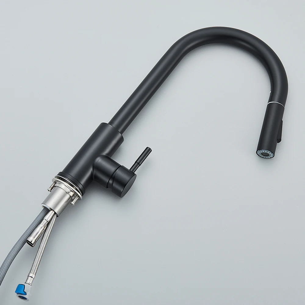 Kitchen Faucet Two Function Single Handle Pull Out Mixer Hot and Cold Water Taps Deck Mounted Kitchen Faucet Two Function Single Handle Pull Out Mixer Hot and Cold Water Taps Deck Mounted