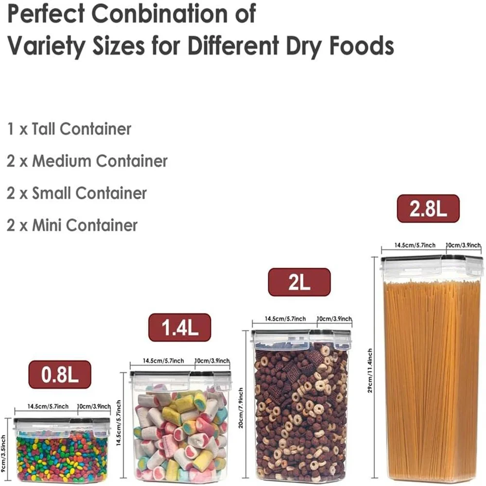 Kitchen Food Storage 7pcs-set Container BPA FREE Cereal Candy Storage Boxes Jar with 10stickers and Pen Kitchen Food Storage 7pcs-set Container BPA FREE Cereal Candy Storage Boxes Jar with 10stickers and Pen