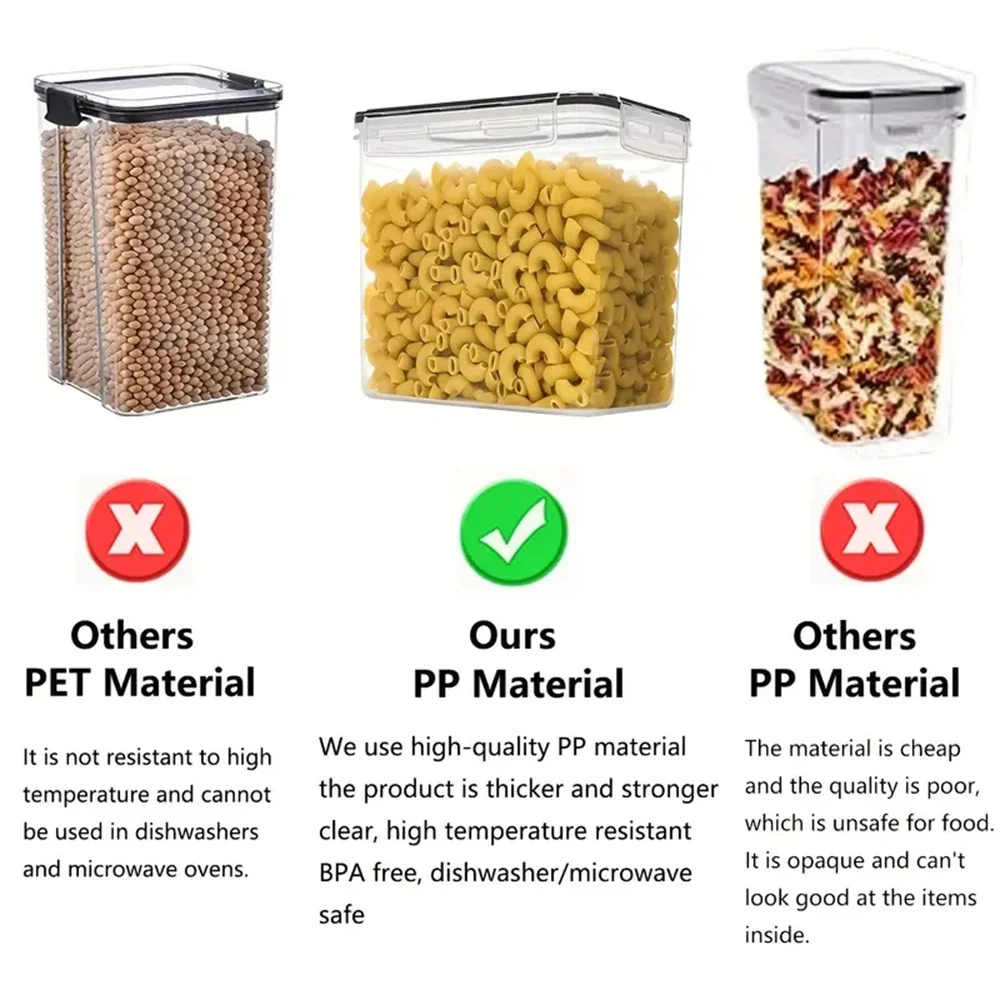 Kitchen Food Storage 7pcs-set Container BPA FREE Cereal Candy Storage Boxes Jar with 10stickers and Pen Kitchen Food Storage 7pcs-set Container BPA FREE Cereal Candy Storage Boxes Jar with 10stickers and Pen