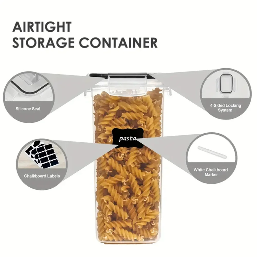 Kitchen Food Storage 7pcs-set Container BPA FREE Cereal Candy Storage Boxes Jar with 10stickers and Pen Kitchen Food Storage 7pcs-set Container BPA FREE Cereal Candy Storage Boxes Jar with 10stickers and Pen