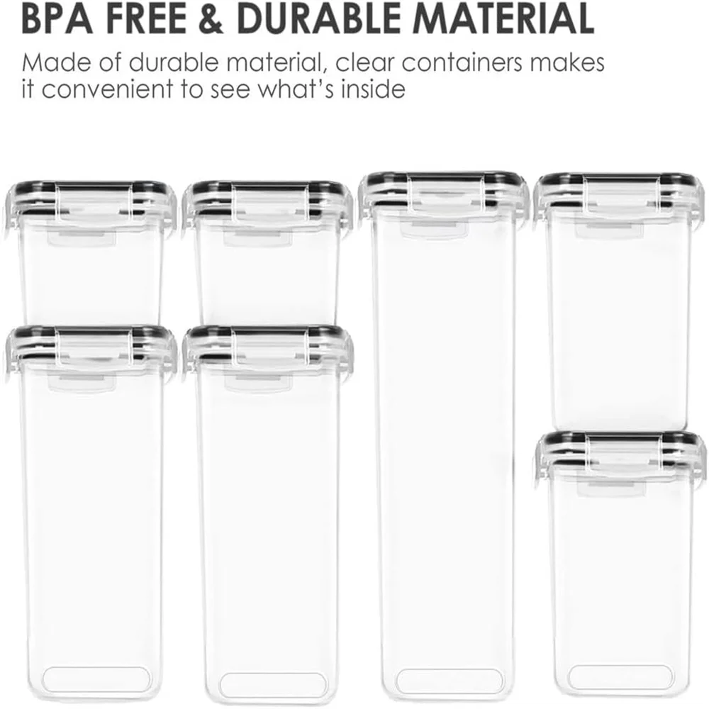Kitchen Food Storage 7pcs-set Container BPA FREE Cereal Candy Storage Boxes Jar with 10stickers and Pen Kitchen Food Storage 7pcs-set Container BPA FREE Cereal Candy Storage Boxes Jar with 10stickers and Pen