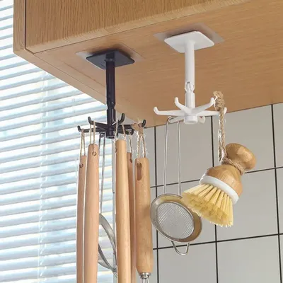 Kitchen Hook Multi-Purpose Hooks 360° Rotated Rotatable Rack For Organizer And Storage Spoon Hanger For Kitchen Gadgets Kitchen Hook Multi-Purpose Hooks 360° Rotated Rotatable Rack For Organizer And Storage Spoon Hanger For Kitchen Gadgets