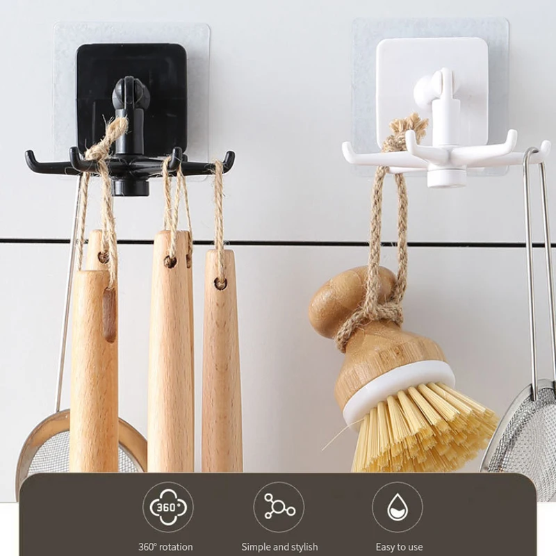 Kitchen Hook Multi-Purpose Hooks 360° Rotated Rotatable Rack For Organizer And Storage Spoon Hanger For Kitchen Gadgets Kitchen Hook Multi-Purpose Hooks 360° Rotated Rotatable Rack For Organizer And Storage Spoon Hanger For Kitchen Gadgets