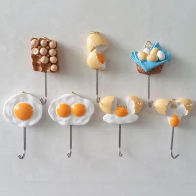 Kitchen Hooks Egg Shape Resin Decor Kitchen Hooks Egg Shape Resin Decor