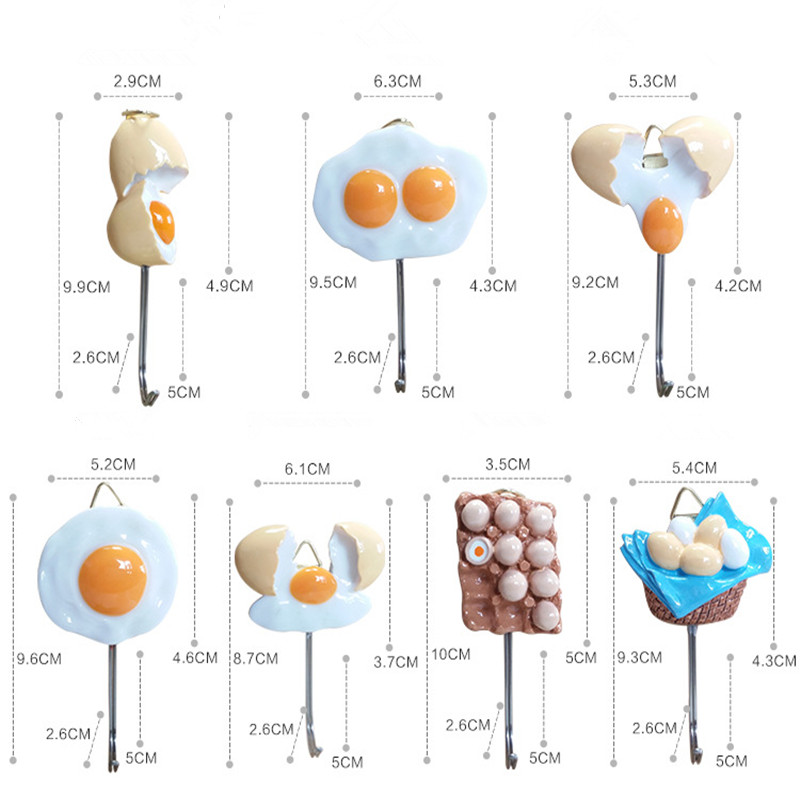 Kitchen Hooks Egg Shape Resin Decor Kitchen Hooks Egg Shape Resin Decor