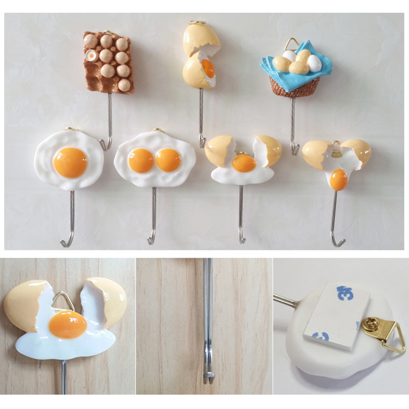 Kitchen Hooks Egg Shape Resin Decor Kitchen Hooks Egg Shape Resin Decor